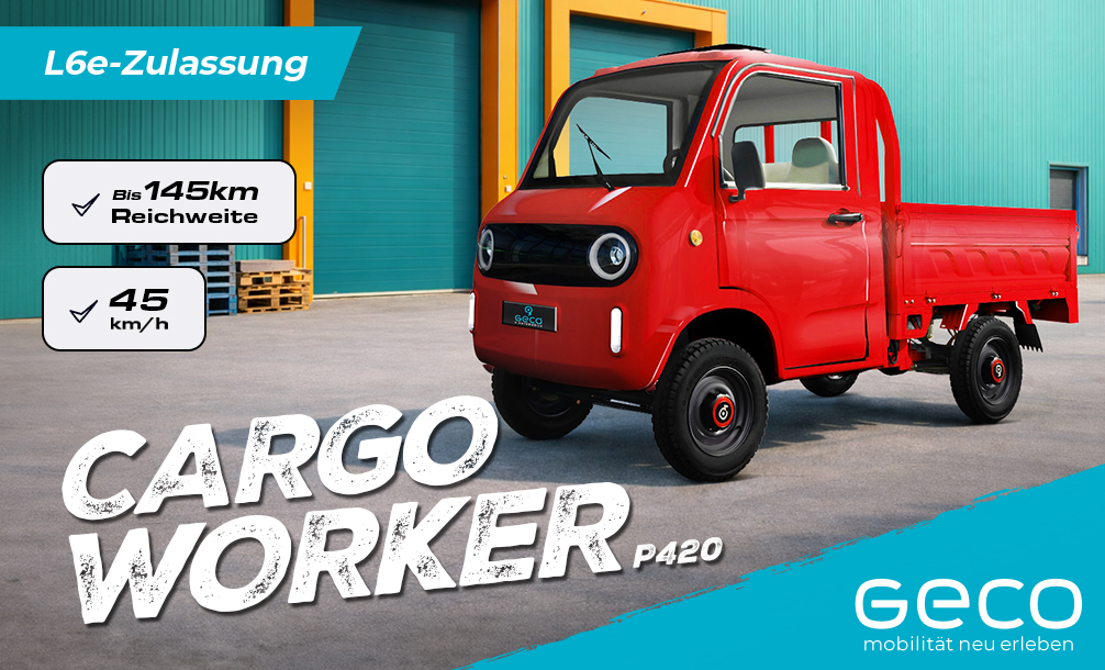 Elektro Transporter Cargo Worker Truck