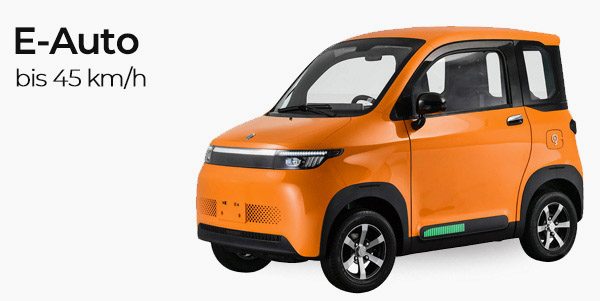 E-Auto bis 45 Km/h Geco E-Auto 45 kmh